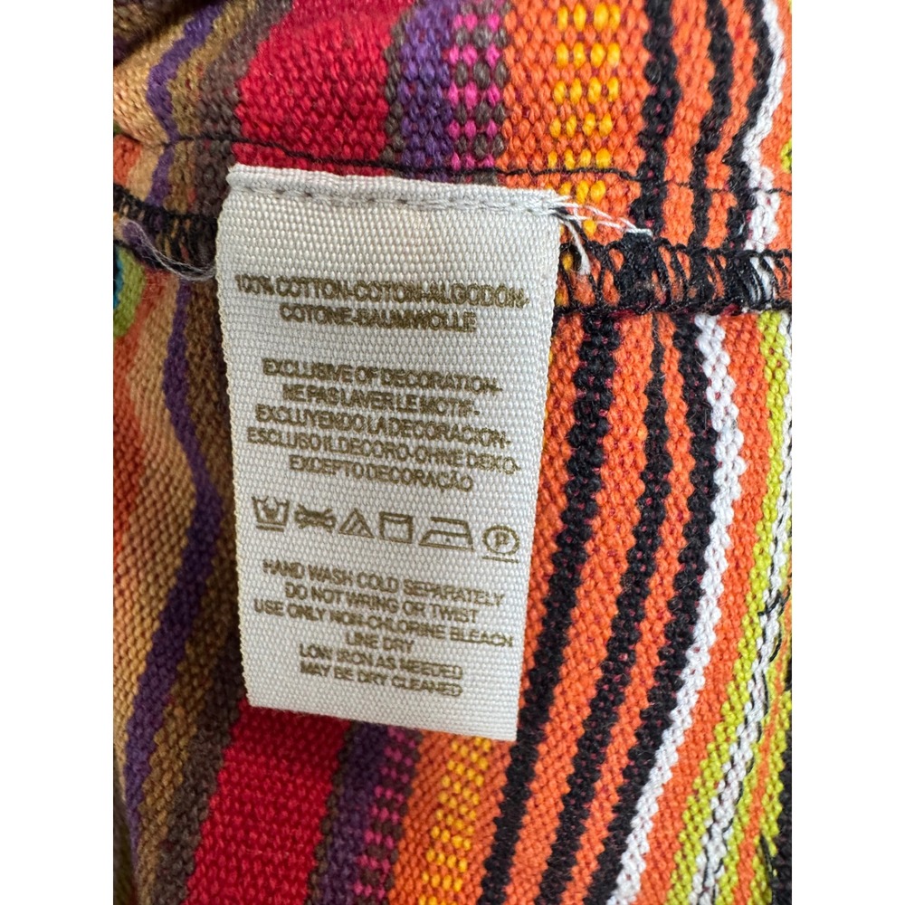 Free People New Romantics Striped Mini Dress 2 Beaded Trim Multicolor Boho - Picture 5 of 8